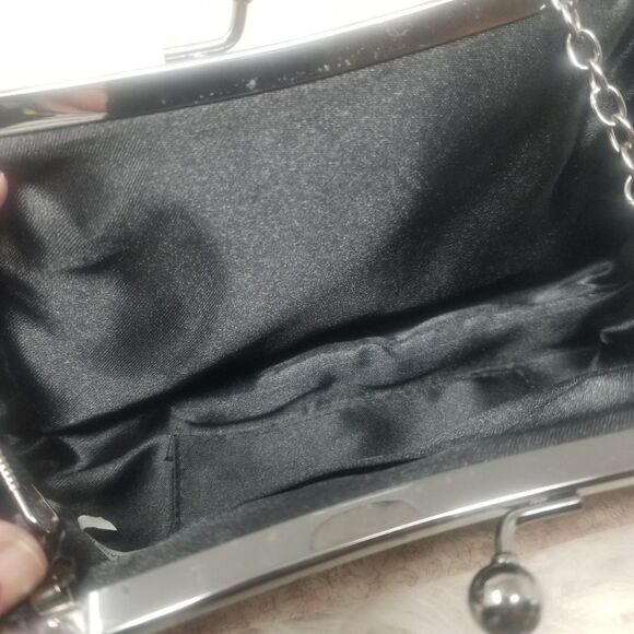 Boho Black Beaded Evening Bag. - Picture 7 of 10